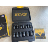 LEXIVON E-TORX Socket Set, Chrome Vanadium Set E4 - E20, Black NEW