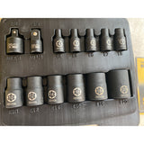 LEXIVON E-TORX Socket Set, Chrome Vanadium Set E4 - E20, Black NEW