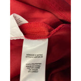 Northern Reflections Women's Button Up Polyester Shirt Size Small Red Long Sleev