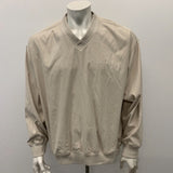 Eddie Bauer Golf Pullover Men's Large Beige Long Sleeve V Neck Polyester