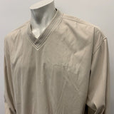 Eddie Bauer Golf Pullover Men's Large Beige Long Sleeve V Neck Polyester
