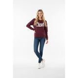 Pink Victoria's Secret Women's Sweatshirt Size Small Burgundy Long Sleeve Crew Neck Pullover