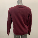 Pink Victoria's Secret Women's Sweatshirt Size Small Burgundy Long Sleeve Crew Neck Pullover