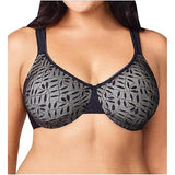 Olga Womens Sheer Leaves Minimizer Bra Style-35519 Black/Gray