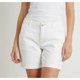 Caribbean Joe Women's Bermuda Shorts White 100% Cotton Size 14