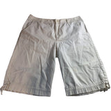 Caribbean Joe Women's Bermuda Shorts White 100% Cotton Size 14