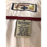 Caribbean Joe Women's Bermuda Shorts White 100% Cotton Size 14