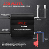 Pyle 2-Channel Marine Amplifier Receiver - Waterproof  NEW