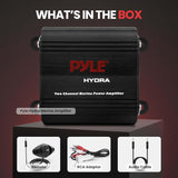 Pyle 2-Channel Marine Amplifier Receiver - Waterproof  NEW