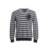Buffalo David Bitton Men's Grey Striped Long Sleeve Sweatshirt (See Size Measurements)