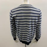 Buffalo David Bitton Men's Grey Striped Long Sleeve Sweatshirt (See Size Measurements)