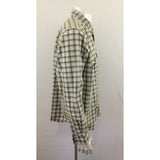 Double G Size XL Blue Green Plaid Men's Cotton Long Sleeve Button Up Shirt