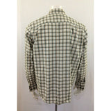 Double G Size XL Blue Green Plaid Men's Cotton Long Sleeve Button Up Shirt