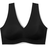 True & Co. True Body Boost V-Neck Bra 14826G Black Small