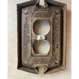 VTG Edmar 0402 Cat. #5004  Plastic Wall Socket Outlet Cover Plate USED