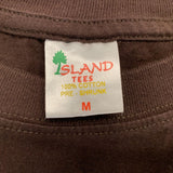 Island Tree Men's Brown Yeah Mon Jamaica Authentic Brand EST. 1962 Size Medium Cotton