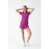 Nike Fit Dry Athletic Top Women's Size Small Purple Short Sleeve Crew Neck Tee