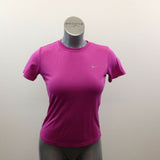 Nike Fit Dry Athletic Top Women's Size Small Purple Short Sleeve Crew Neck Tee