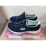 Skechers Womens 9.5 Summits-Quick Getaway Sneakers Blue/Green NEW