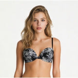 La Senza Remix Women's Black Tie Dye T-Shirt Bra Size 34B Polyamide