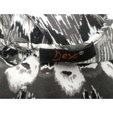 Dex Womens Size XS Dress Black White Pattern Spaghetti Strap Elastic Waist