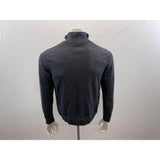 American Eagle Button Mock Neck Men's Sweater Size Medium Gray Long Sleeve Cotton