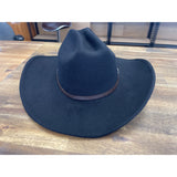 DRESHOW Classic Western Felt Cowboy Cowgirl Hat Wide Brim Buckle Black XL NEW