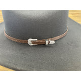 DRESHOW Classic Western Felt Cowboy Cowgirl Hat Wide Brim Buckle Black XL NEW