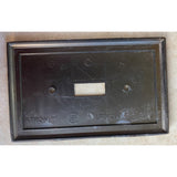 Atron LR86296 Solid Brass Toggle Switch Plate Cover USED