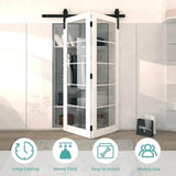 ARTI-LIFE 40" BIFOLD BARN DOOR KIT, BLACK New