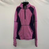 Ivivva Kid's Pink and Purple Tight Fitted Pocketed Athletic Sweater Size 10 Nylon Blend