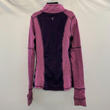 Ivivva Kid's Pink and Purple Tight Fitted Pocketed Athletic Sweater Size 10 Nylon Blend