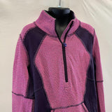 Ivivva Kid's Pink and Purple Tight Fitted Pocketed Athletic Sweater Size 10 Nylon Blend