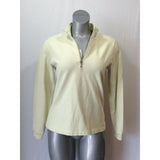 IZOD Women's Medium 1/4 Zip Pullover Stretch Athletic Shirt Cotton/Spandex Green
