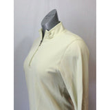 IZOD Women's Medium 1/4 Zip Pullover Stretch Athletic Shirt Cotton/Spandex Green