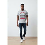 Run DMC Rap T Shirt The King From Queens Tee Men's Small Reprint Cotton Blue Crew Neck