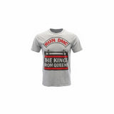 Run DMC Rap T Shirt The King From Queens Tee Men's Small Reprint Cotton Blue Crew Neck