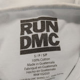 Run DMC Rap T Shirt The King From Queens Tee Men's Small Reprint Cotton Blue Crew Neck