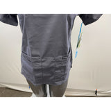Landau Women's Grey Scrub Top T-Shirt Size Medium Polyester NWT