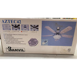 Banvil Aztec  42" Ceiling Fan W/Remote Control & Dome Light New In Box Pewter Finnish