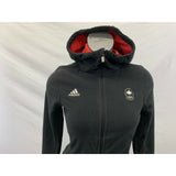 Adidas Olympics Logo Canada Spell Out Women's XS Black Hooded sweatshirt