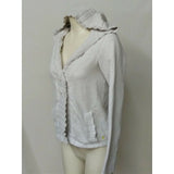 Hurley Women's Small Ivory Hooded knit sweater jacket
