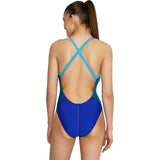 Speedo Women's Swimsuit One Piece Prolt Relay Back  Blue Splice Size 26  NWOT