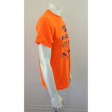 Keep Calm and Nerf On Men's Neon Orange Short Sleeve Crew Neck T Shirt Size M