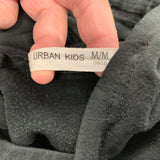 Urban Kids Hoodie Girls Size Medium Black Graphic Long Sleeve Hooded Pullover Rayon Blend