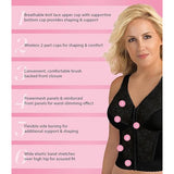Exquisite Form 510-7565 Fully Front Close Longline Posture Bra Black