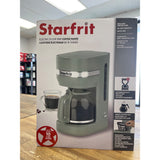 Starfrit 10-Cup Electric Coffee Maker, Keep Warm, Reusable Filter, Sage NEW