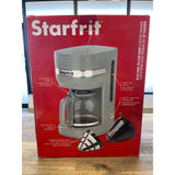 Starfrit 10-Cup Electric Coffee Maker, Keep Warm, Reusable Filter, Sage NEW