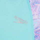 Speedo Short Sleeve Rashguard Swim Set - Girls  -Arctic Glass - NWT