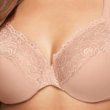 Glamorise 1240 Plus Size Back Close Wonderwire Bra Cafe